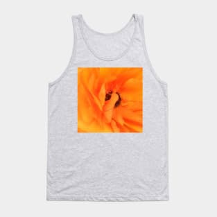 Orange Poppy Flower Tank Top